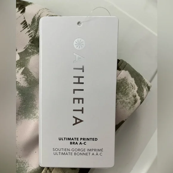 NWT Athleta Ultimate Printed Bra - Picture 4 of 4